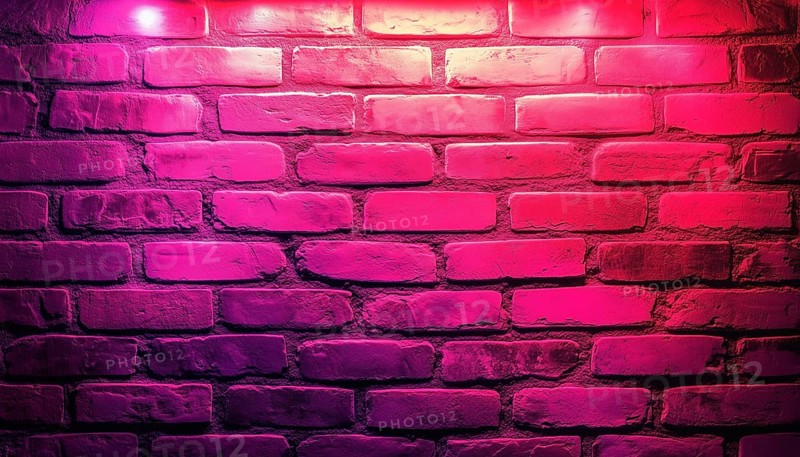 Pink Brick Wall With Light Neon Pattern: Abstract Background Perfect For Night Party Posters Or Advertisements. Great For Adding A Vibrant Touch, AI generated