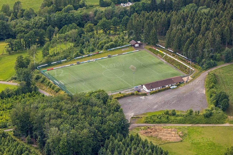 Aerial photo, Rothemühle sports ground, Wenden, Sauerland, North Rhine-Westphalia, Germany, DE, Europe, football pitch, football stadium, aerial photo, aerial photography, aerial photography, sports facilities, sports ground, sports venue, overview, bird's-eye view, overview