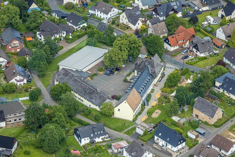 Aerial photo, Malteser Rettungsdienst, Ottfingen, Wenden, Sauerland, North Rhine-Westphalia, Germany, DE, Europe, aerial photography, aerial photography, aerial photography, overview, bird's-eye view, birds-eyes view, overview