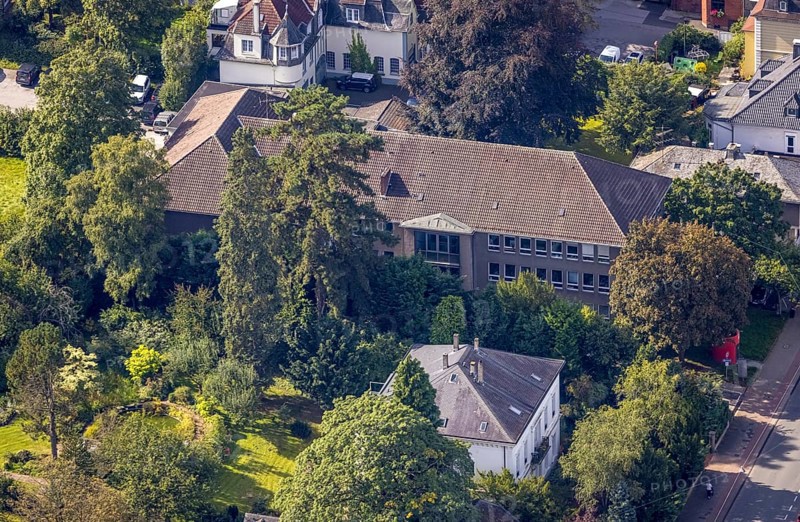 Aerial view, town hall Schwelm in the district Öhde in Schwelm, Ruhr area, North Rhine-Westphalia, Germany, authority, DE, Europe, aerial view, aerial photography, aerial photography, town hall, Schwelm, town of Schwelm, overview, bird's-eye view, overview