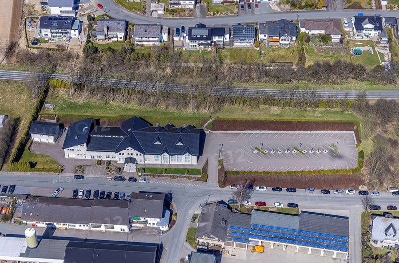 Aerial view, Verein Evangeliumschristen-Baptisten e.V., Zum Hohlen Morgen, Bigge, Olsberg, Sauerland, North Rhine-Westphalia, Germany, DE, Europe, aerial view, aerial photography, aerial photography, overview, bird's-eye view, overview