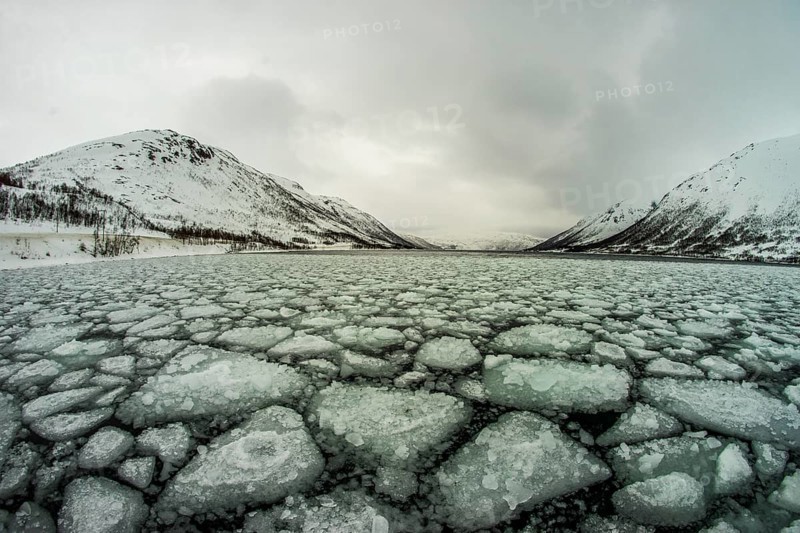 Norway tromsö ice floes ice winter cold mountains