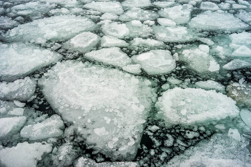 Norway tromsö ice floes ice winter cold