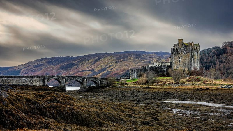 Eilean Donan Castle on Loch Duich at Done, Scotland, United Kingdom
