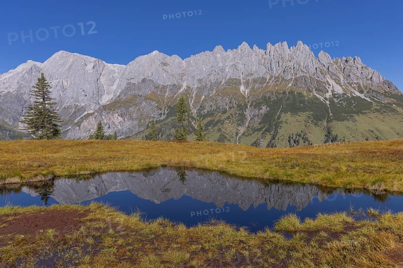 Landscape panorama, Hochkönig, Mountains, Salzburg, Autumnal, Reflection