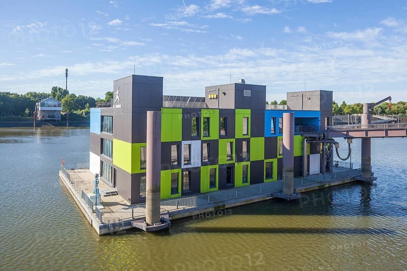 Information centre IBA Dock in Müggenburger Zollhafen, Veddel, Hamburg, Germany
