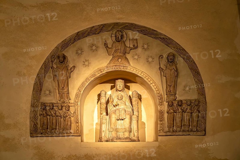 Madonna in the interior of St Mary's Cathedral in Erfurt, Thuringia, Germany