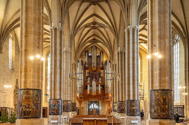 Organ in St Mary's Cathedral in Erfurt, Thuringia, Germany