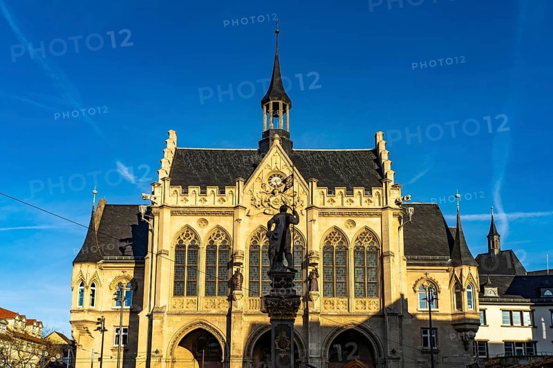 Erfurt Town Hall at the fish market in Erfurt, Thuringia, Germany