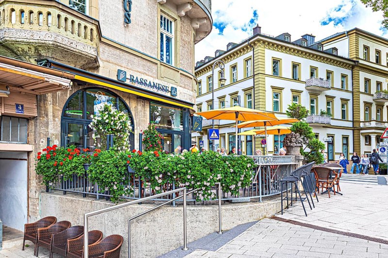 Ludwigstraße in Bad Kissingen, Bavaria, Germany