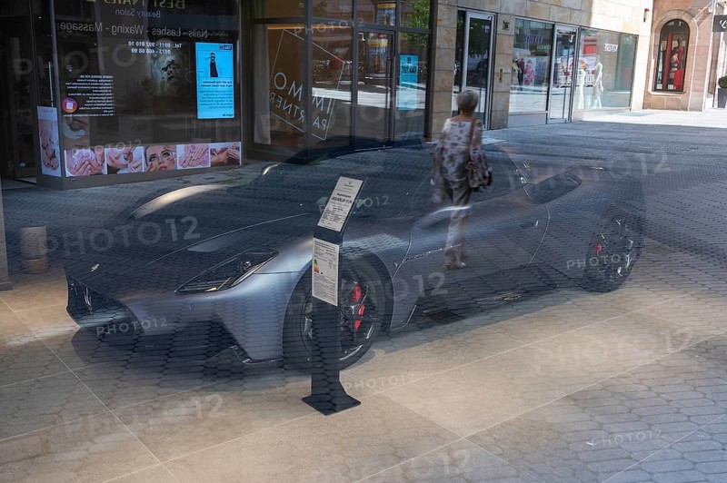 Maserati with an asking price of 363.600, 00 euro in a showroom, Nuremberg, Middle Franconia, Bavaria, Germany