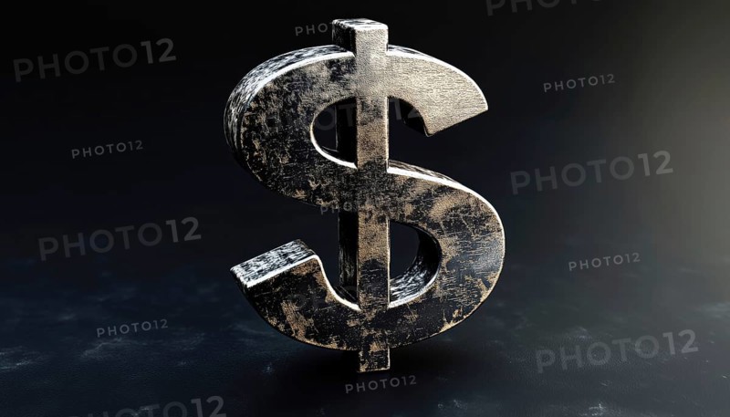 Continuous Art Work Of A Dollar Sign: A Detailed And Intricate Representation Of The Iconic Dollar Symbol, AI generated