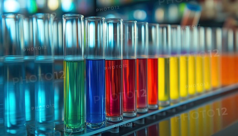 Ph Indicator Chart For Acids And Bases: A Visual Guide To Indicate The Ph Levels Of Substances. Contains Information On Acidity And Alkalinity, AI generated