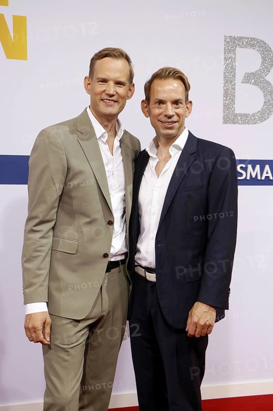 Hendrik Steeck and Paul Zubeil arriving at the Bertelsmann Summer Party 2025 at the Bertelsmann Representative Office in Berlin on 11 September 2025