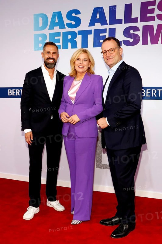 Daniel Funke, Julia Klöckner and Jens Spahn arriving at the Bertelsmann Summer Party 2025 at the Bertelsmann Representative Office in Berlin on 11 September 2025