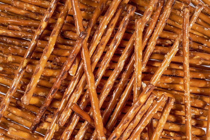 Full frame closeup of some crunchy salt sticks