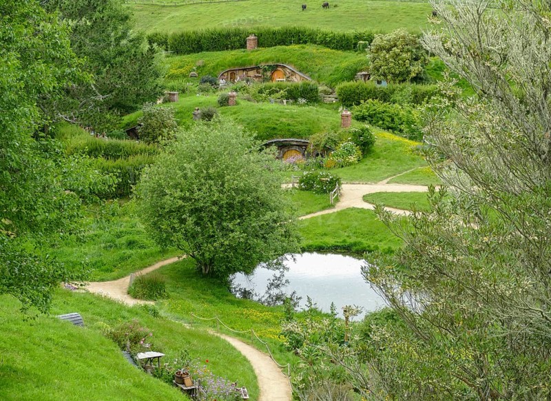 Idyllic scenery at The Shire represented by a region near Matama at the North Island of New Zealand