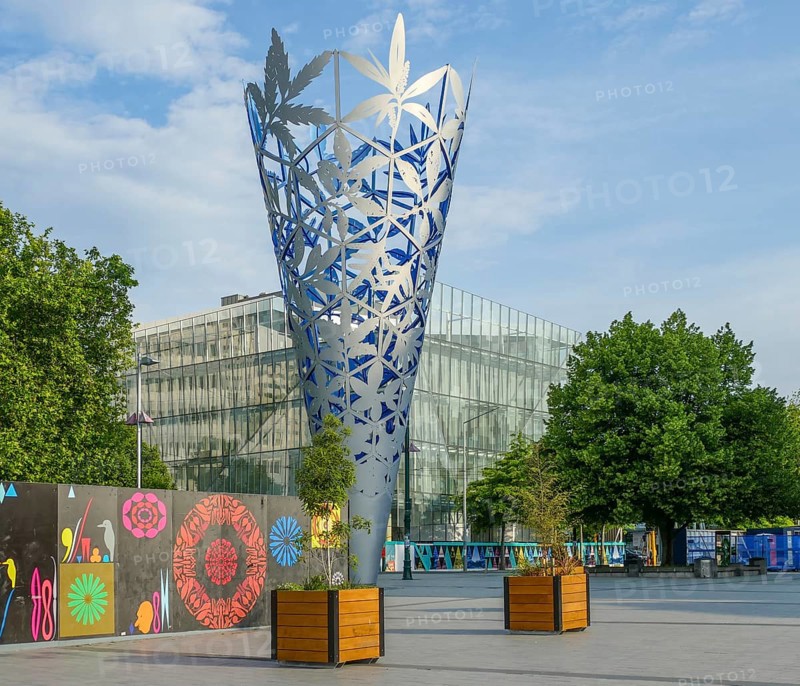Sculpture named The Chalice in Christchurch in New Zealand