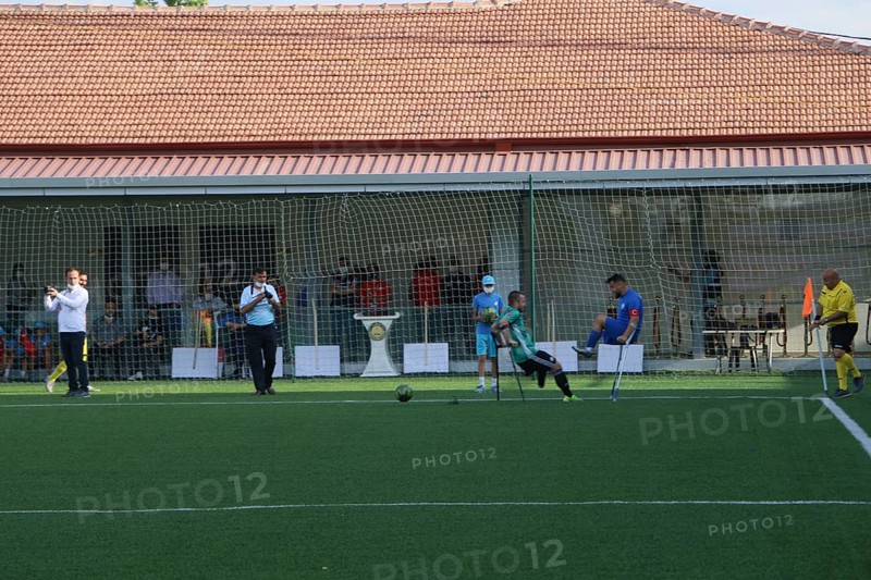 Football for the disabled amputees. The final match of amputee football between Sahinbey Belediye Spor and Poland's Legia Warsaw during the European Amputee Football Federation (EAFF) Champions League final, Gaziantep, Gaziantep, Türkiye