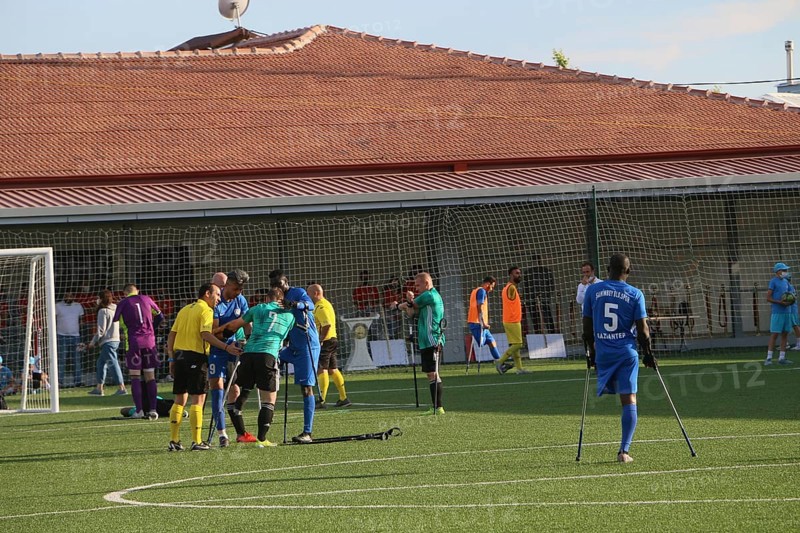 Football for the disabled amputees. The final match of amputee football between Sahinbey Belediye Spor and Poland's Legia Warsaw during the European Amputee Football Federation (EAFF) Champions League final, Gaziantep, Gaziantep, Türkiye