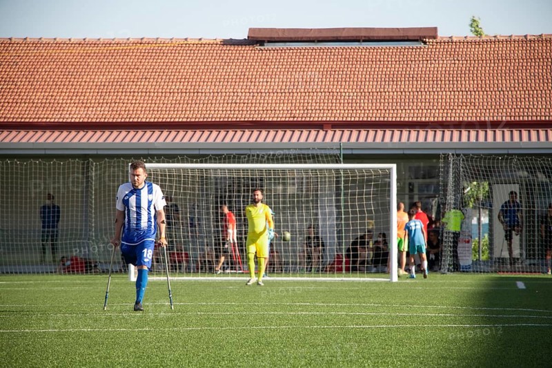 Football for the disabled amputees. The final match of amputee football between Sahinbey Belediye Spor and Poland's Legia Warsaw during the European Amputee Football Federation (EAFF) Champions League final, Gaziantep, Gaziantep, Türkiye