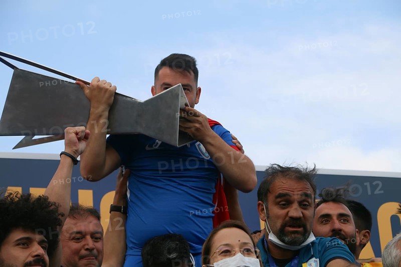 Football for the disabled amputees. The final match of amputee football between Sahinbey Belediye Spor and Poland's Legia Warsaw during the European Amputee Football Federation (EAFF) Champions League final, Gaziantep, Gaziantep, Türkiye