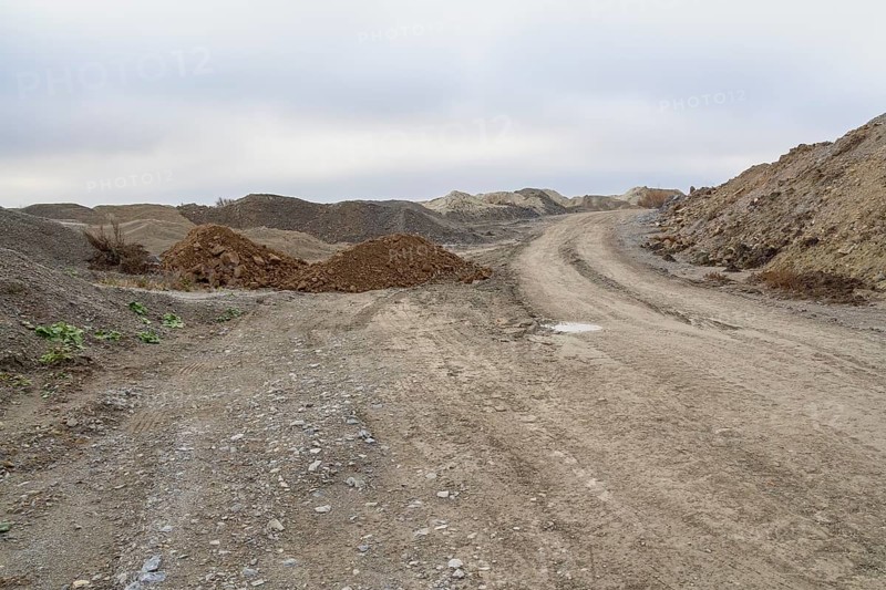 Spoil heap scenery at a quarry in Southern Germany