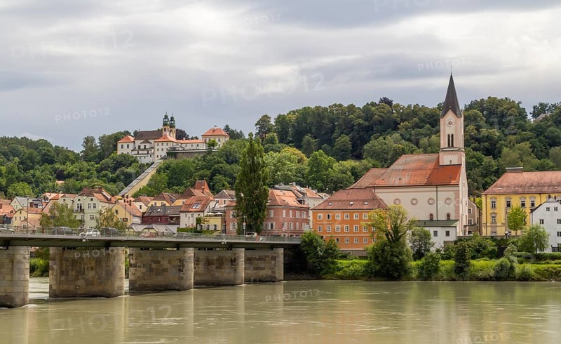 Impression of Passau in the Bavarian Forest in southern Germany at summer time