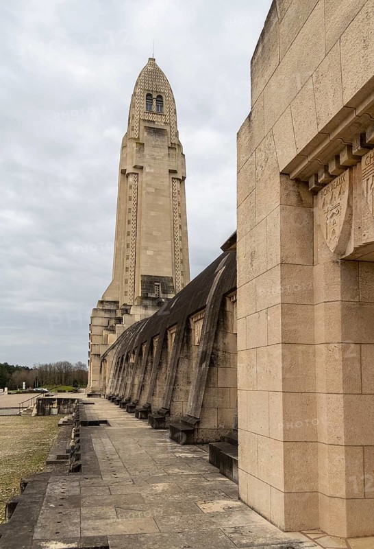 Scenery around the Douaumont Ossuary, a memorial located near Verdun in France