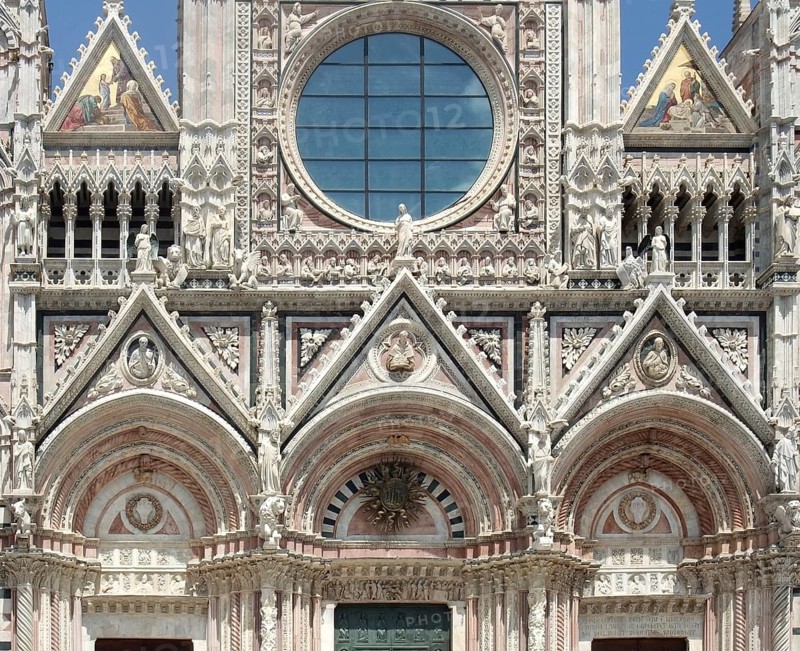 Scenery around Siena Cathedral in Siena, Italy