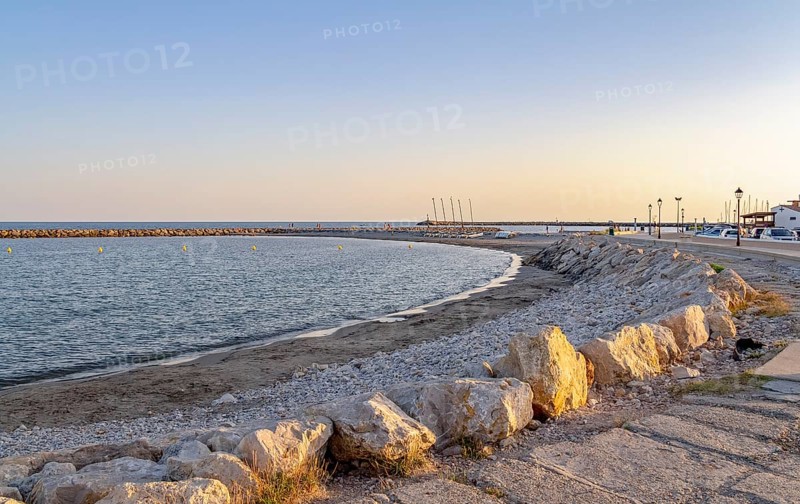 Coastal scenery at Saintes-Maries-de-la-Mer, the capital of the camargue in the south of France
