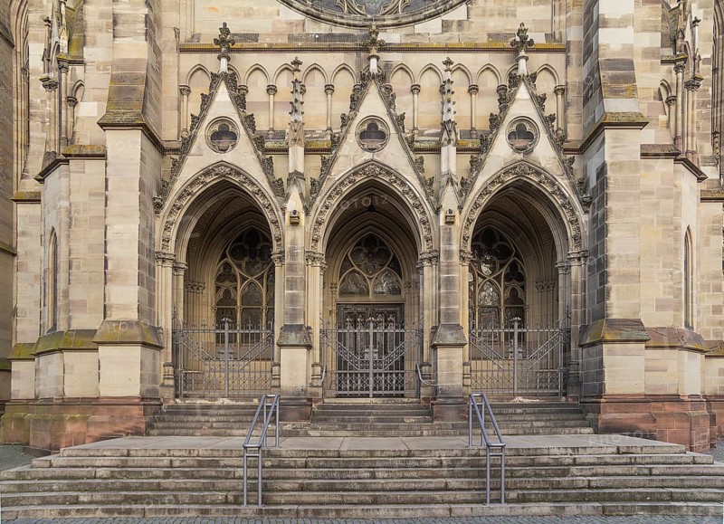 Entrance of the Memorial Church of the Protestation in Speyer, Germany