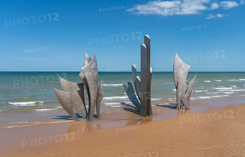 Sculpture at Omaha beach which was one of the five areas of the Allied invasion of German-occupied France in the Normandy landings on 6 June 1944. It´s located between Sainte-Honorine-des-Pertes and Vierville-sur-Mer