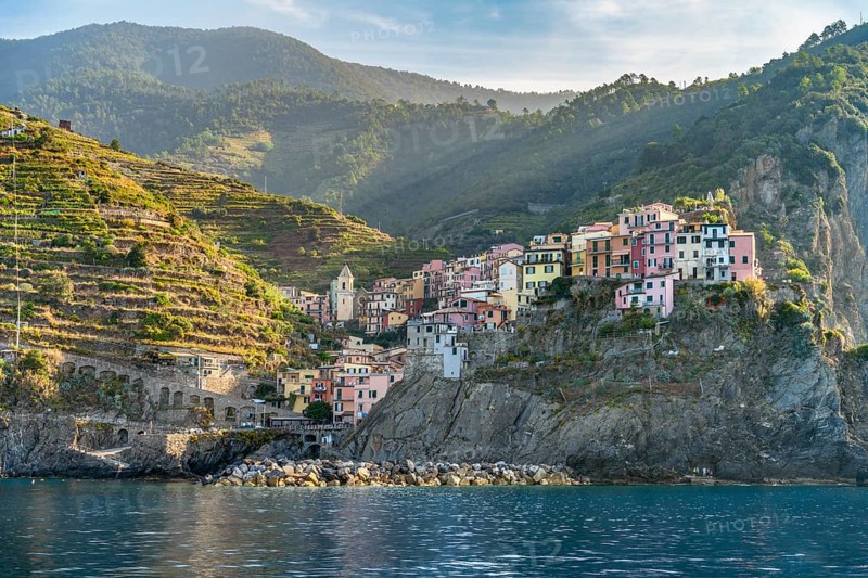 Scenery around Manarola, a small town at a coastal area named Cinque Terre in Liguria, located in the northwest of Italy