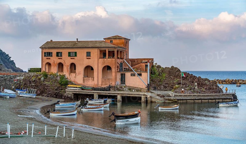 Scenery around Levanto, a small town at a coastal area in the province of La Spezia in Liguria, located in the northwest of Italy