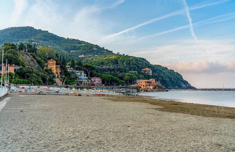 Scenery around Levanto, a small town at a coastal area in the province of La Spezia in Liguria, located in the northwest of Italy