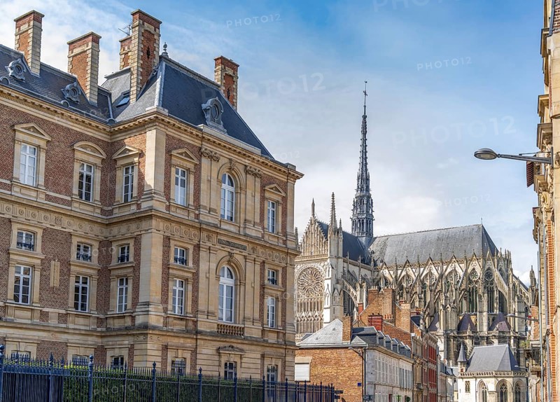 Impression of Amiens, a city and commune in northern France. It is the capital of the Somme department in the region of Hauts-de-France