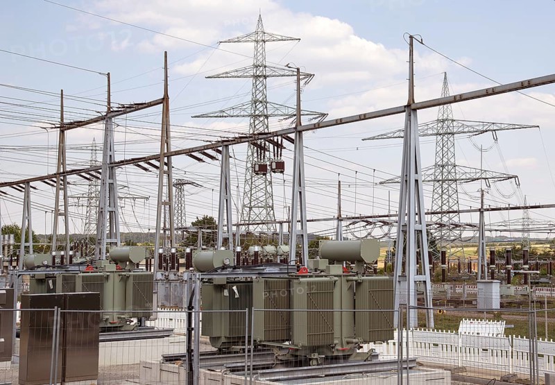 Detail of a electrical substation in Southern Germany