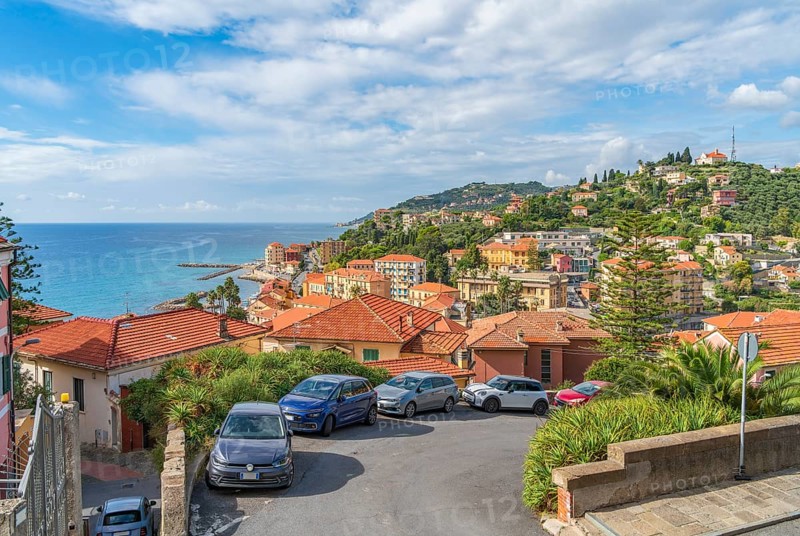 Scenery around Porto Maurizio in Oneglia, a former town in northern Italy on the Ligurian coast, in 1923 joined to Porto Maurizio to form the Comune of Imperia
