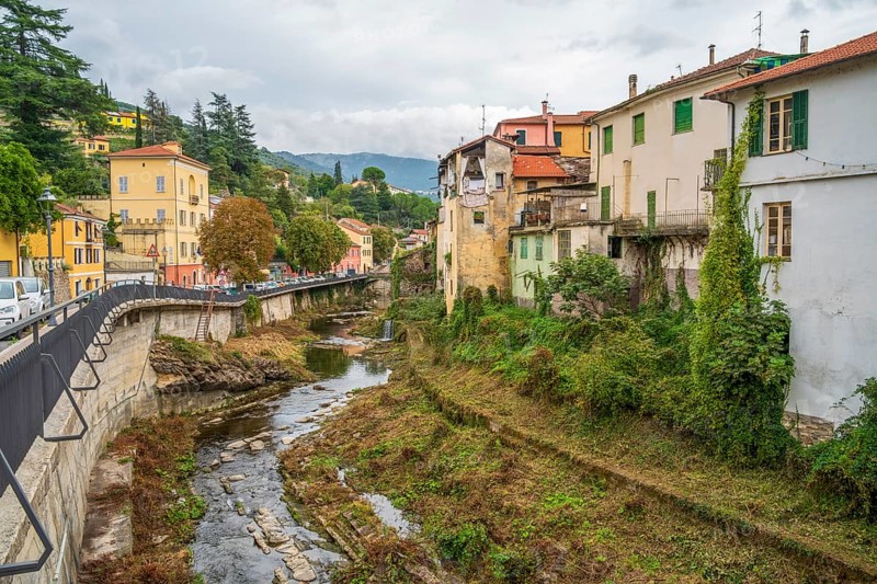 Impression of Borgomaro, a comune in the Province of Imperia in the Italian region Liguria