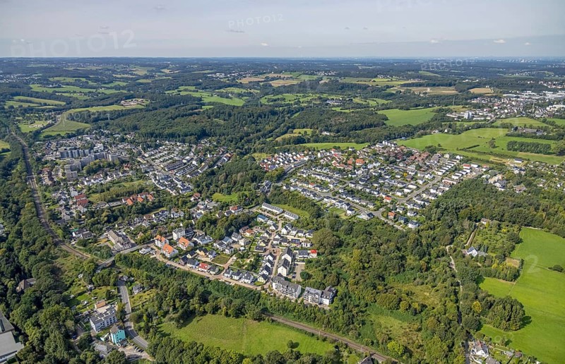 Aerial view, aerial view Baukloh in the district Haspe-West in Hagen, Ruhr area, North Rhine-Westphalia, Germany, DE, Europe, Hagen, aerial view, aerial photography, aerial photography, overview, bird's-eye view, birds-eyes view, overview