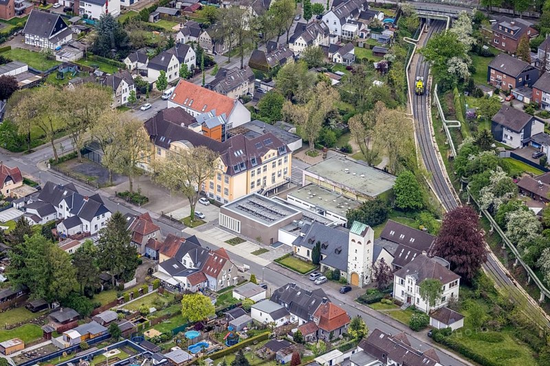 Aerial photo, Jordan-Mai-Schule, Zweckel, Gladbeck, Ruhr area, North Rhine-Westphalia, Germany, education, educational institution, DE, Europe, special school, educational institute, aerial photo, aerial photography, aerial photography, school, Söllerstraße, overview, bird's-eye view, birds-eyes view, overview