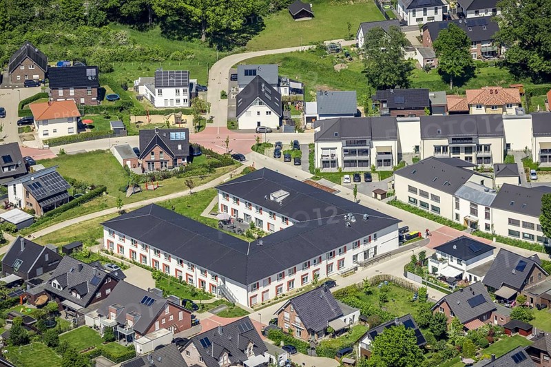 Aerial view, Alloheim Senioren-Residenz Sythen am See, Sythen, Haltern am See, Ruhr area, North Rhine-Westphalia, Germany, retirement home, nursing home, care and nursing, DE, Europe, aerial view, aerial photography, aerial photography, care facility, retirement home, retirement residence, retirement home, senior centre, overview, bird's-eye view, overview