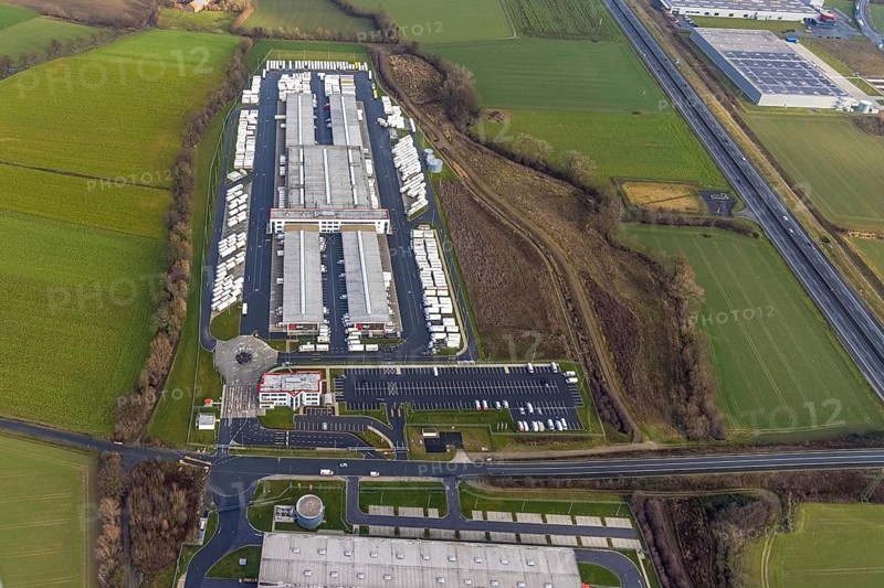 Aerial photo of DPD Hamm with DPD depot 0159 in Hamm, Ruhr area, North Rhine-Westphalia, Germany