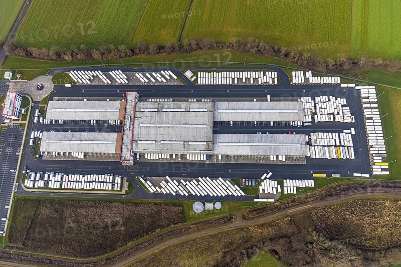 Aerial view DPD Hamm with DPD depot 0159 in Hamm, Ruhr area, North Rhine-Westphalia, Germany, DE, Europe, freight transport, Hamm, logistics, logistics service, logistics service provider, logistics provider, logistics centre, aerial view, aerial photograph, aerial photography, aerial photography, Rhine-Ruhr metropolitan region, Osterbönener Weg, parcel centre, freight forwarding, overview, shipping service, bird's eye view, bird's eye view, overview