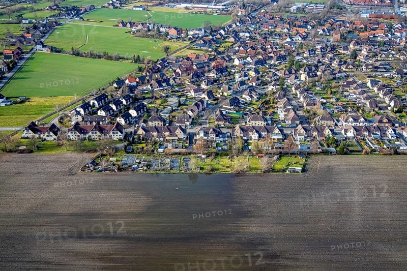 Aerial photograph, flooded fields in the Maximilian colony, flood, miners' settlement, Uentrop, Hamm, Ruhr area, North Rhine-Westphalia, Germany, DE, Europe, birds-eyes view, aerial photograph, aerial photography, aerial photography, overview, bird's eye view