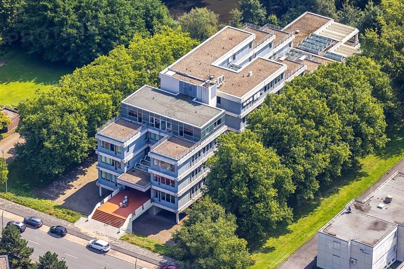 Aerial view, LAG Regional Labour Court Hamm in Uentrop, Hamm, Ruhr area, North Rhine-Westphalia, Germany, DE, Europe, birds-eyes view, aerial photography, aerial photography, overview, bird's eye view