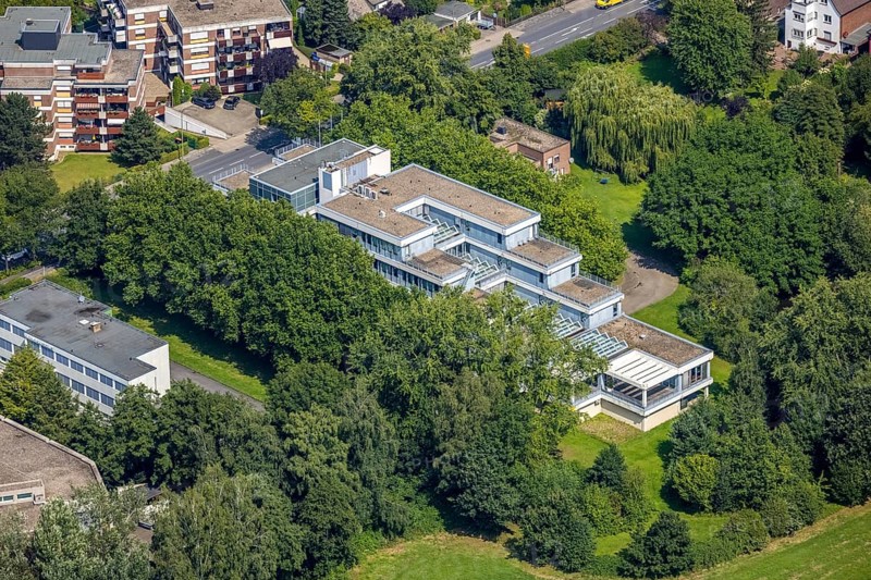 Aerial view, LAG Regional Labour Court Hamm in Uentrop, Hamm, Ruhr area, North Rhine-Westphalia, Germany, DE, Europe, birds-eyes view, aerial photography, aerial photography, overview, bird's eye view