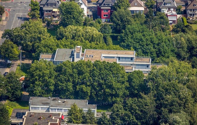Aerial view, LAG Regional Labour Court Hamm in Uentrop, Hamm, Ruhr area, North Rhine-Westphalia, Germany, DE, Europe, birds-eyes view, aerial photography, aerial photography, overview, bird's eye view