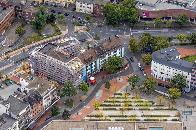 Aerial view, city centre view City with Platz der Deutschen Einheit in the district Mitte in Hamm, Ruhr area, North Rhine-Westphalia, Germany, DE, Europe, Hamm, aerial view, aerial photography, aerial photography, overview, bird's-eye view, birds-eyes view, overview